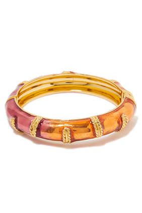 Idra Enamel  Bracelet, Gold-Plated Brass